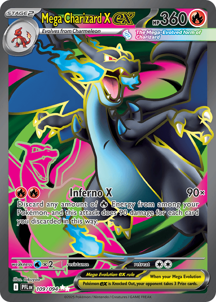 Mega Charizard X ex from Phantasmal Flames